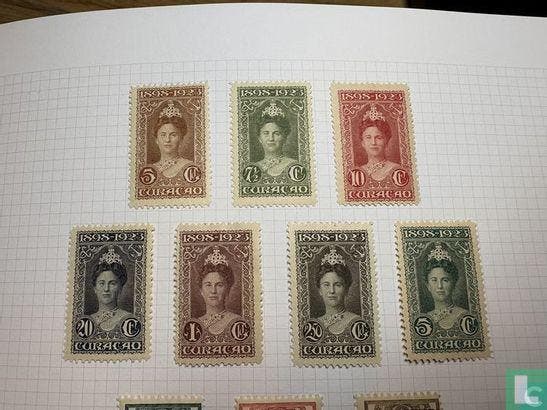 Curaçao - Regeringsjubileum Wilhelmina - 1923, Postzegels en Munten, Postzegels | Nederlandse Antillen en Aruba, Postfris, Verzenden