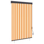 vidaXL Rolgordijn voor buiten 120x250 cm wit en oranje, Verzenden