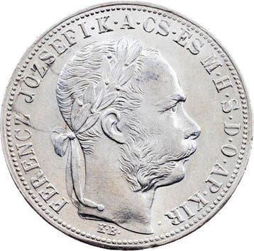 Hongarije. Franz Joseph I. 1 Forint 1883