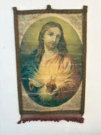 Tapisserie biblique - 86 cm - 51 cm - Sacré Cœur de Jésus, Antiquités & Art