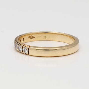 Ring - 14 karaat Geel goud - 0.21ct. tw. Diamant, Nieuw