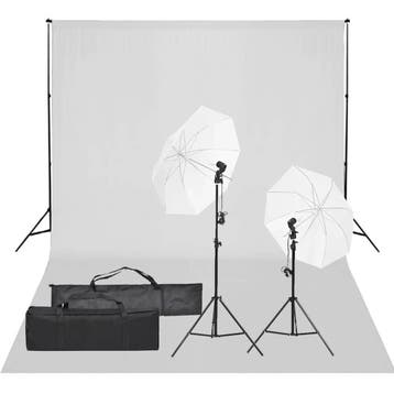 vidaXL Fotostudioset met verlichtingsset en achtergrond, Verzenden, Nieuw
