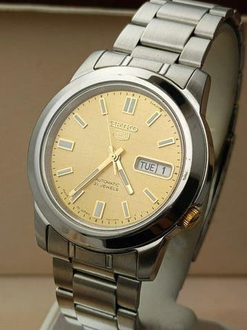 Seiko - Day Date waffle textured Dial - Zonder minimumprijs