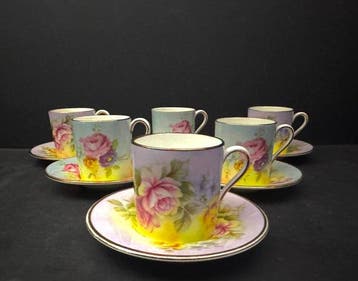 Royal Staffordshire - Stanley - Koffieservies (12) -, Antiquités & Art