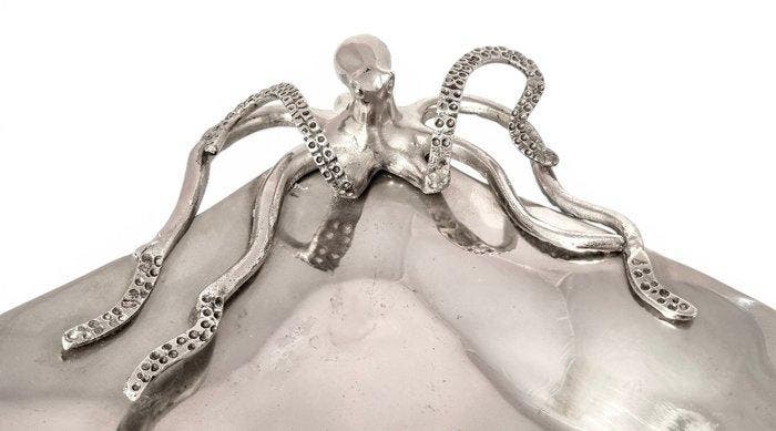 Schaal - Aluminium - Een grote sculpturale, Antiquités & Art, Curiosités & Brocante