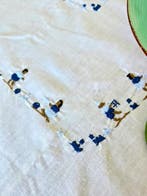 Vintage - Tafelkleed - 220 cm - 134 cm - 100% handgemaakte