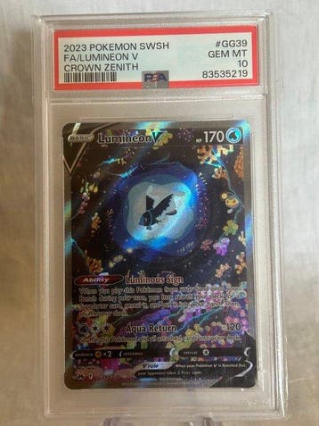 Pokémon Graded card - Lumineon V GG39 - PSA 10