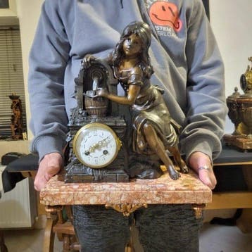 Horloge de table Style Néoclassique En alliage, Marbre -