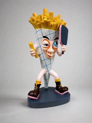 Beeld, Belgium paper cone for fries - 44 cm - polyresin