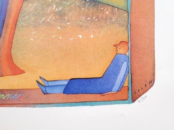 Jean-Michel Folon (1934-2005) - Un bonjour des Ardennes, Antiquités & Art