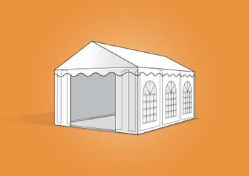 Ambisphere | tent 4x6m WIT TRANSPARANT Feesttent-Partytent, Partytent