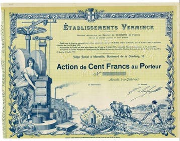 France. Établissements Verminck - Marseille 1917 - 1920 -