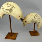Ewa Budzowska - 2 parrots with 24carat gold)