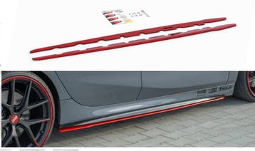 Aanzet Sideskirts Rood V3 BMW F40 Maxton Design B2942, Nieuw, Links, BMW