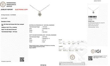 Zonder minimumprijs - Halsketting - 18 karaat Witgoud -, Nieuw