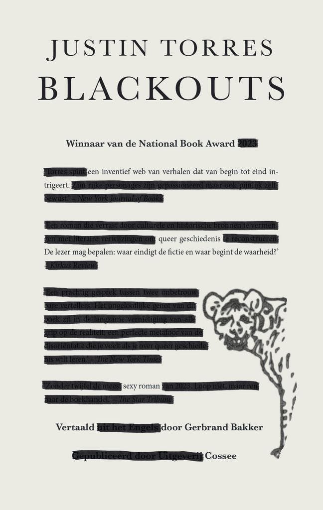 Blackouts 9789464522471 Justin Torres, Boeken, Romans, Zo goed als nieuw, Verzenden