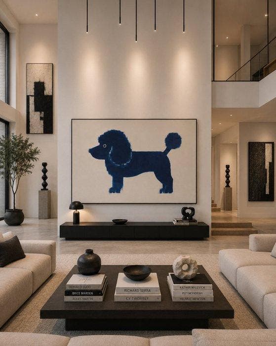 Hamelink - Blue Poodle, Antiquités & Art, Art | Peinture | Moderne
