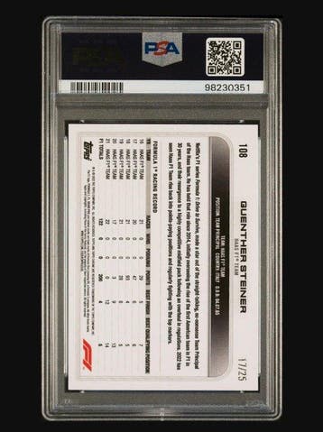 2022 Topps Chrome Guenther Steiner #108 Carte parallèle,