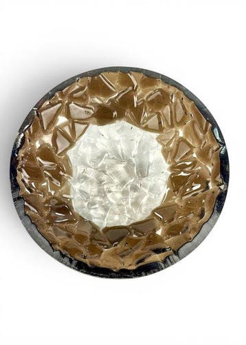 Kom - Muranoglas - Bronzen centerstuk