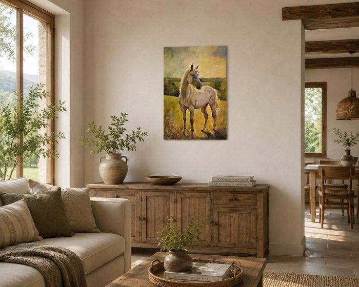 Noé Caron (1942) - Cheval de lumière, Antiek en Kunst, Kunst | Schilderijen | Klassiek