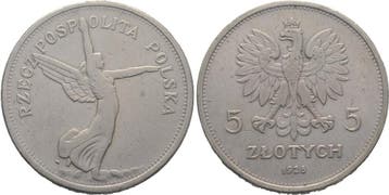 5 Zloty 1928 Polen Republik 1918-1939, Verzenden, België