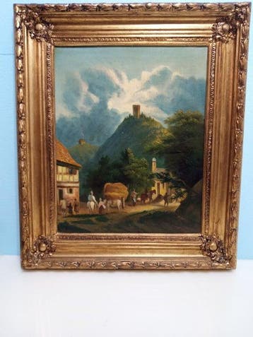 Scuola tedesca (XX), Firmato M. Sander - Paesaggio Tirolese