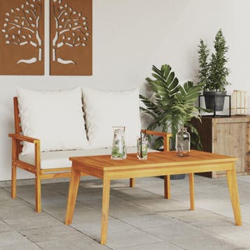 vidaXL Tuinset met kussens massief acaciahout, Tuin en Terras, Tuinsets en Loungesets, Verzenden, Nieuw