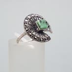 Zilver, Art Deco, Zoisiet - Ring - + Markasieten.
