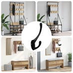 vidaXL Kledinghaak 346 pcs Zwart 102 x 29 x 47mm Zink, Verzenden, Nieuw