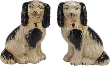 Handgeschilderde Honden Beeldjes | Tweede kansje | OP = OP, Verzenden, Zo goed als nieuw, Dier