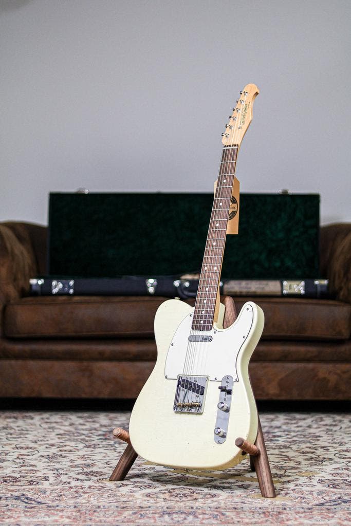 Del-Tone 60s T-style | Aged Vintage White, Muziek en Instrumenten, Snaarinstrumenten | Gitaren | Elektrisch, Verzenden