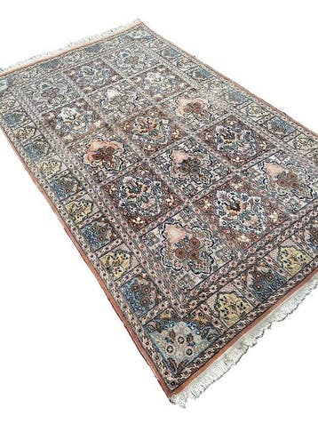 Tapis - 208 cm - 124 cm - Tapis indien en soie