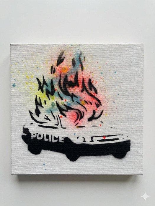 DALT (1986) - DALT - Camera & Police Car - Set de 2, Antiek en Kunst, Kunst | Schilderijen | Modern