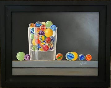 Ben Oude Breuil (1949) - Stilleven met whiskyglas en