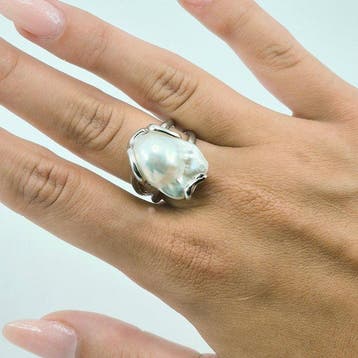 Argent, SANS RÉSERVE - Bague - PERLA BAROCCA