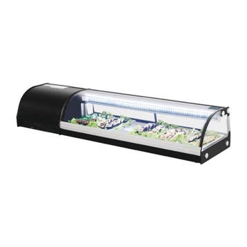 Sushivitrine | Zwart | 60L | 0°C/+6°C | Statisch | 5x 1/3, Verzenden, Nieuw in verpakking