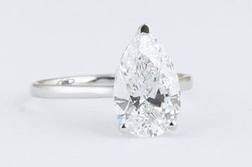 Zonder minimumprijs - Ring - 14 karaat Witgoud - 3.03ct. tw., Nieuw