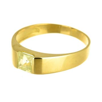 Ring - 18 karaat Geel goud Saffier, Nieuw