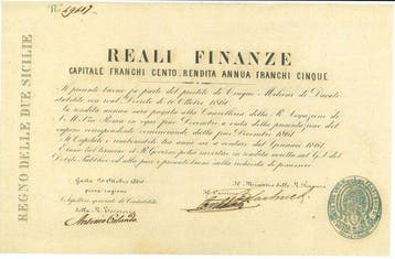 Italië. - 100 Francs 1860 - Regno delle Due Sicilie
