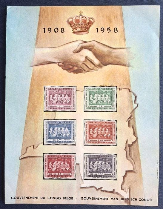 Belgisch-Congo 1938/1962 - Herdenkingsbladen + fdc, Postzegels en Munten, Postzegels | Europa | België