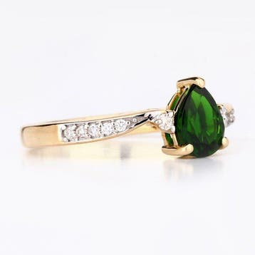Zonder minimumprijs - Ring - 14 karaat Geel goud - 0.74ct., Nieuw