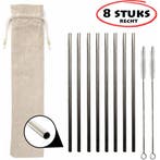 Fako Bijoux - RVS rietjes Set - Herbruikbaar - Herbruikbaar, Verzenden, Nieuw