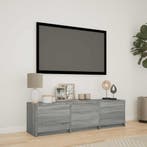 vidaXL TV-kast met LED met LED met lade Grijze Sonoma 140 x, Huis en Inrichting, Verzenden, Nieuw