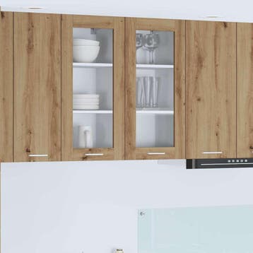 vidaXL Hangkast 2 st Artisan Eiken Bewerkt hout, Verzenden, Nieuw