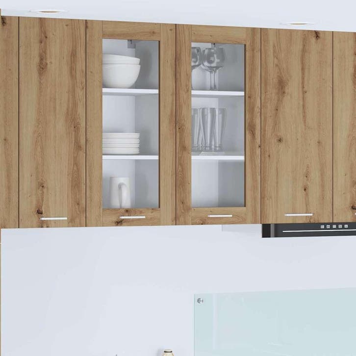 vidaXL Hangkast 2 st Artisan Eiken Bewerkt hout, Huis en Inrichting, Kasten | Overige, Nieuw, Verzenden