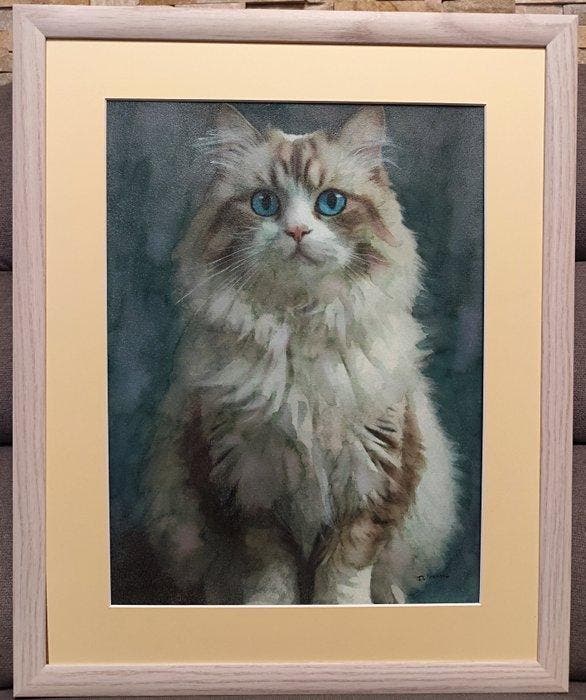 Davor Ivkovi (1965) - Cat, Antiek en Kunst, Kunst | Schilderijen | Klassiek