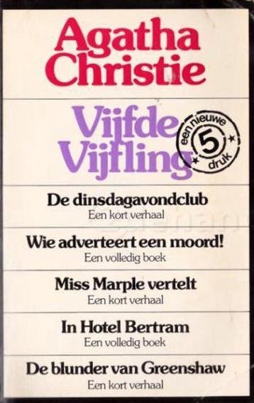 Vijfde Vijfling. - Christie, Verzenden, Nieuw