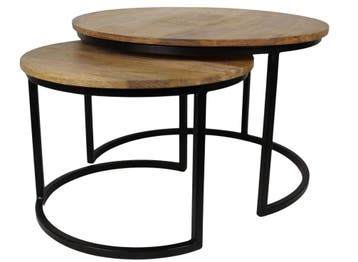 2dekans | HSM Collection – Salontafelset Ronin - set van 2 -, Huis en Inrichting, Tafels | Salontafels, Ophalen of Verzenden, Nieuw