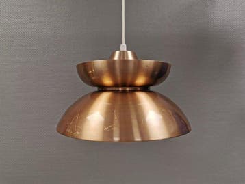 Plafondlamp - Aluminium - Vintage hanglamp met oranje