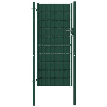 vidaXL Hekpoort PVC en staal 100x204 cm Groen, Verzenden, Nieuw